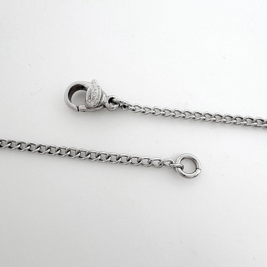 Chanel CC Logo Necklace Silver Plated — view 3