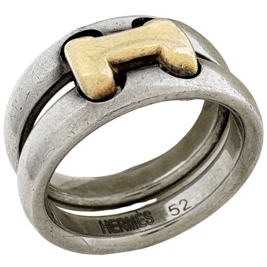 Hermes Olympe Ring Metal Silver Gold