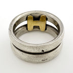 Hermes Olympe Ring Metal Silver Gold — view 3