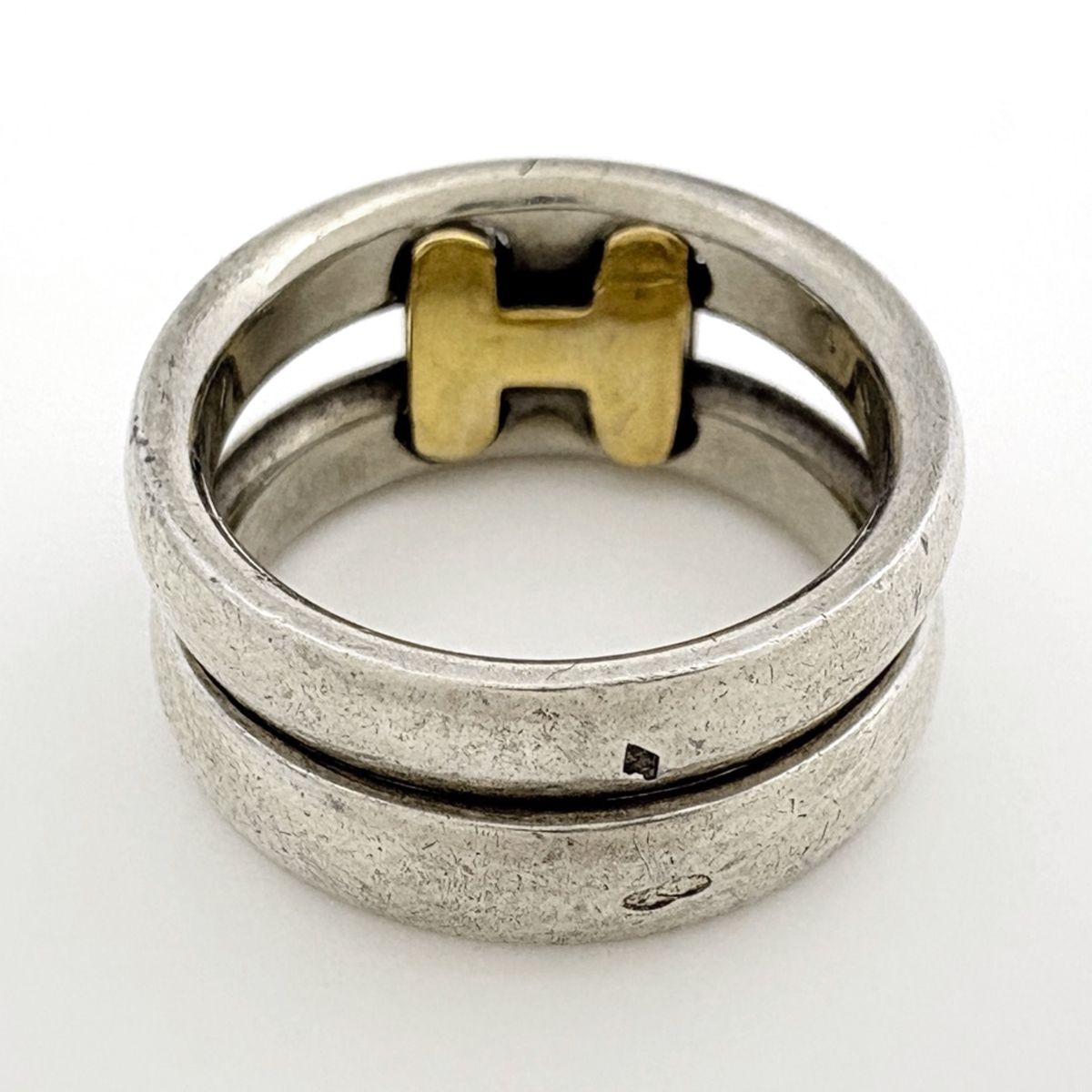 Hermes Olympe Ring Metal Silver Gold — view 3