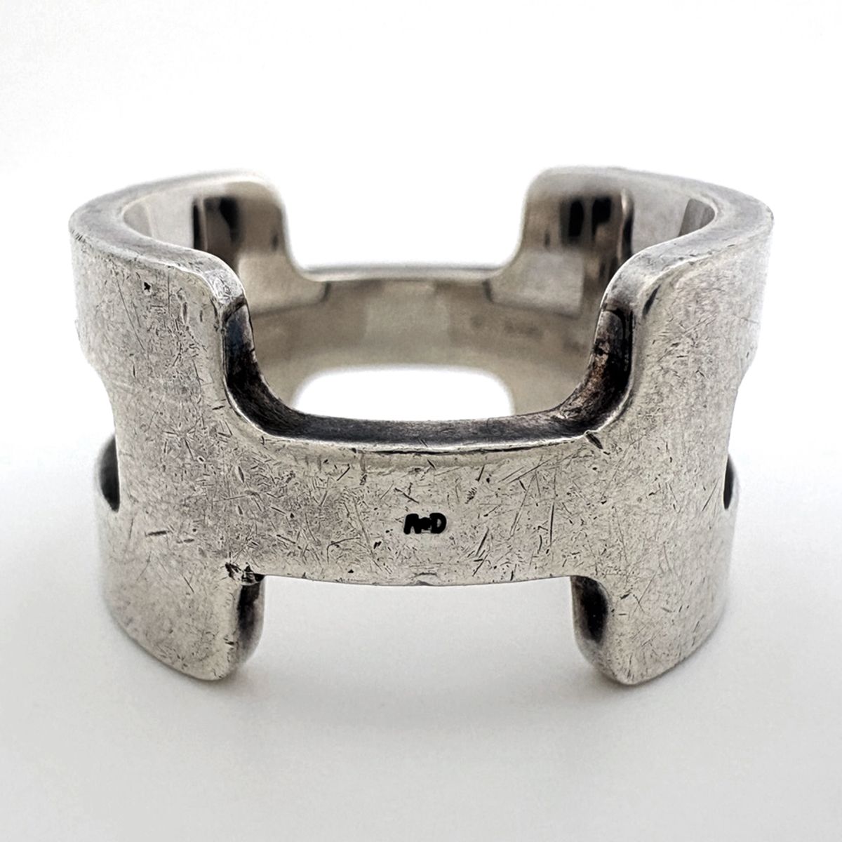 Hermes Motif Ring 925 Sterling Silver — view 4