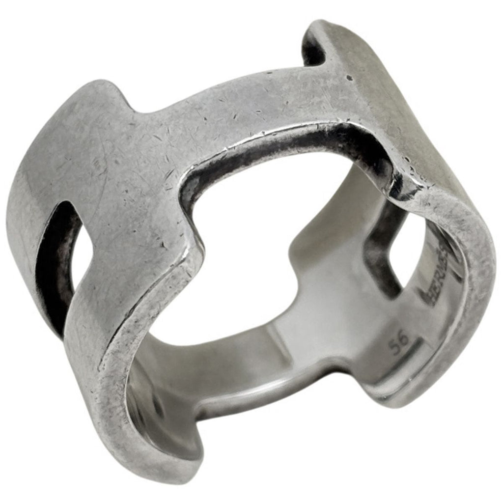 Hermes Motif Ring 925 Sterling Silver