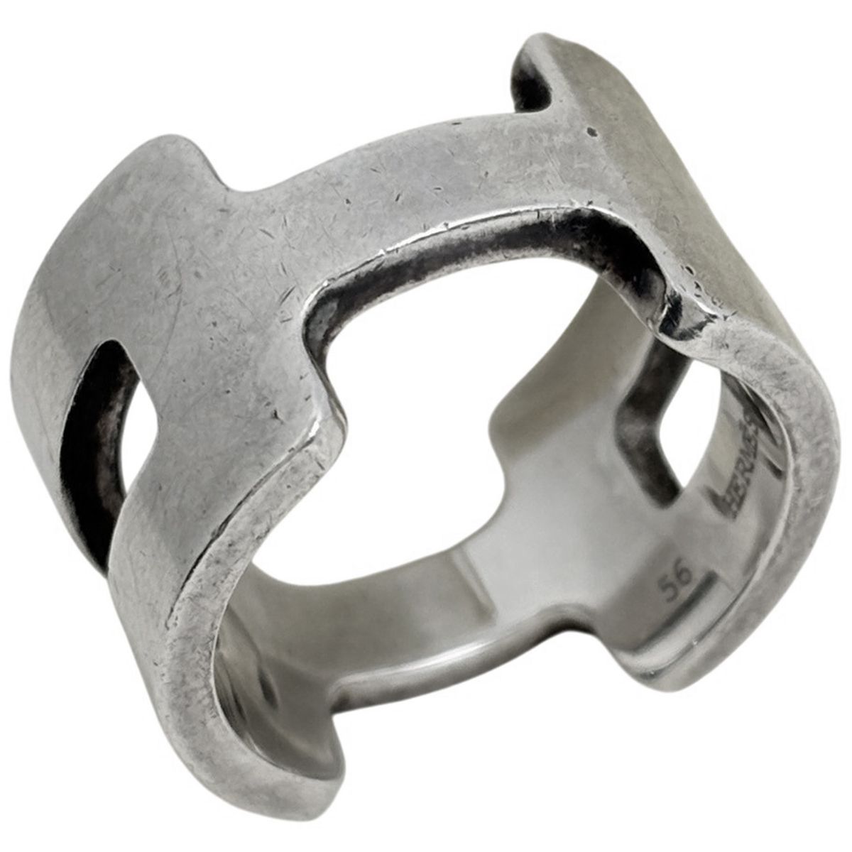 Hermes Motif Ring 925 Sterling Silver