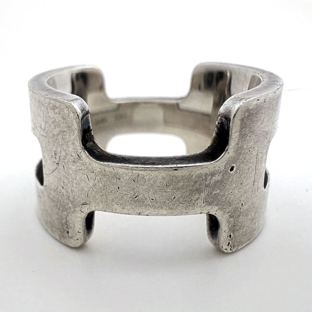 Hermes Motif Ring 925 Sterling Silver — view 2