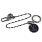 Louis Vuitton Porte Cles Sienne Monogram ID Key Holder Metal Eclipse Silver Noir — view 2