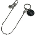 Louis Vuitton Porte Cles Sienne Monogram ID Key Holder Metal Eclipse Silver Noir