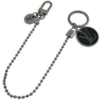 Louis Vuitton Porte Cles Sienne Monogram ID Key Holder Metal Eclipse Silver Noir