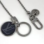 Louis Vuitton Porte Cles Sienne Monogram ID Key Holder Metal Eclipse Silver Noir — view 3