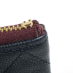 Chanel CC Logo Pouch Quilted Caviar Leather Black — view 4