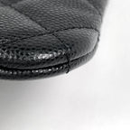 Chanel CC Logo Pouch Quilted Caviar Leather Black — view 3