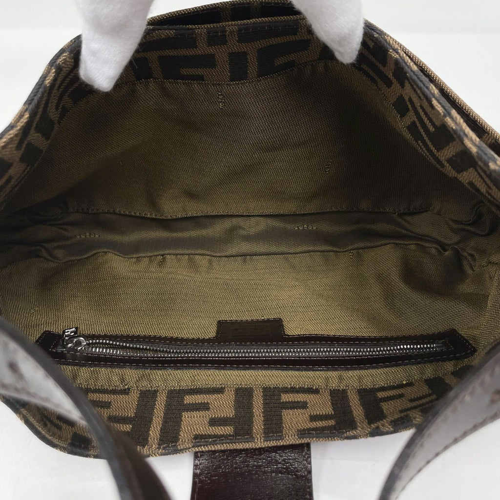 Fendi Zucca Pattern Shoulder Bag Canvas Brown — view 7