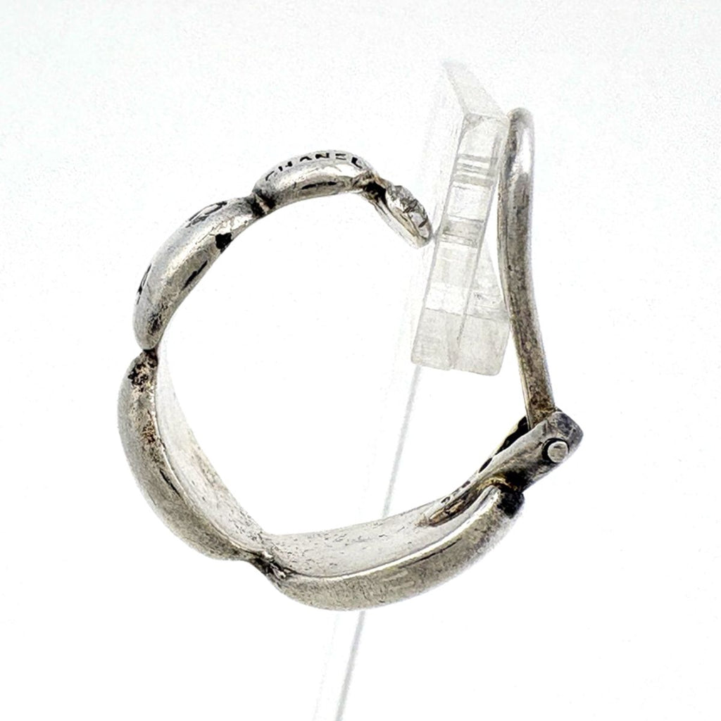 Chanel Logo Earrings 925 Sterling Silver — view 2