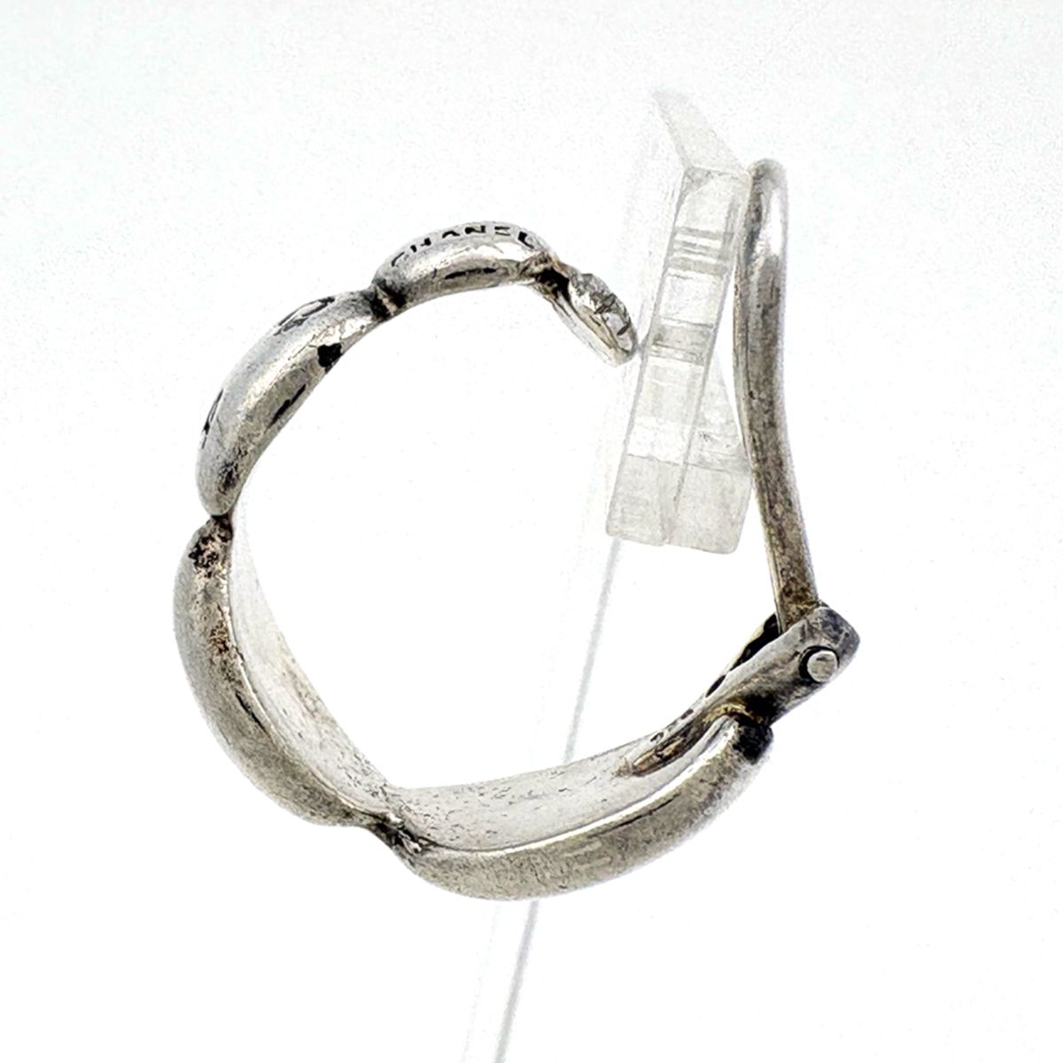 Chanel Logo Earrings 925 Sterling Silver — view 2
