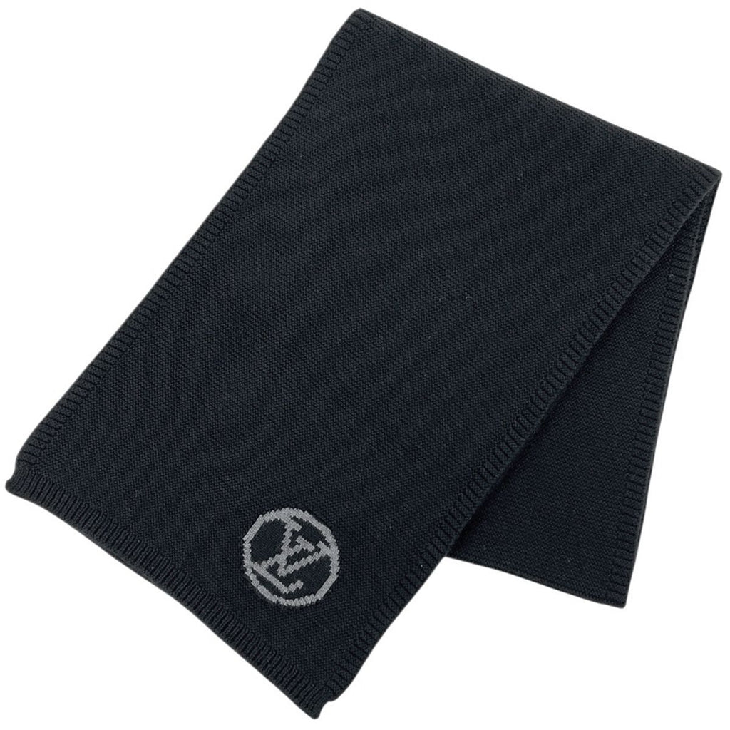 Louis Vuitton Logo Scarf LV Wool Noir
