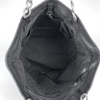 Chanel CC Logo Chain Tote Calf Hair Black — view 9
