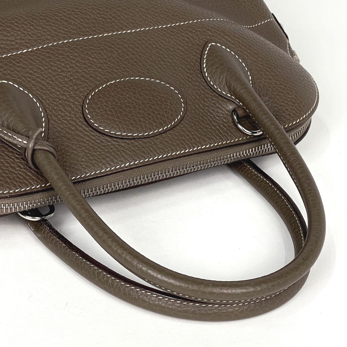 Hermes Bolide 31 2-Way Handbag Taurillon Clemence Etoupe — view 7
