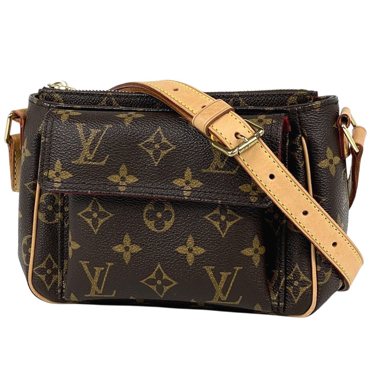 Louis Vuitton Viva-Cite PM Pochette Shoulder Bag Monogram Brown