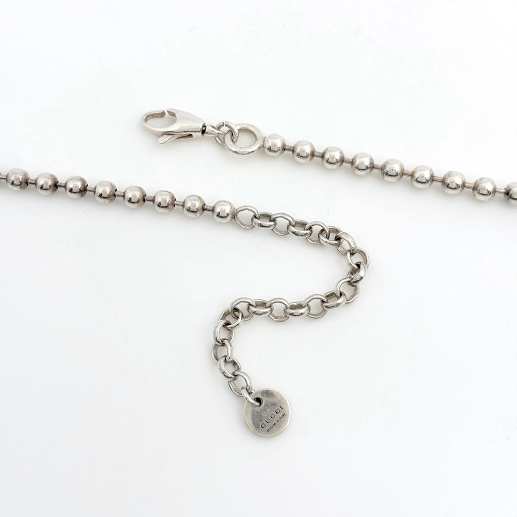 Gucci Interlocking Necklace Ball Chain 925 Sterling Silver — view 3