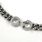 Gucci Interlocking Chain Necklace Metal Silver — view 4