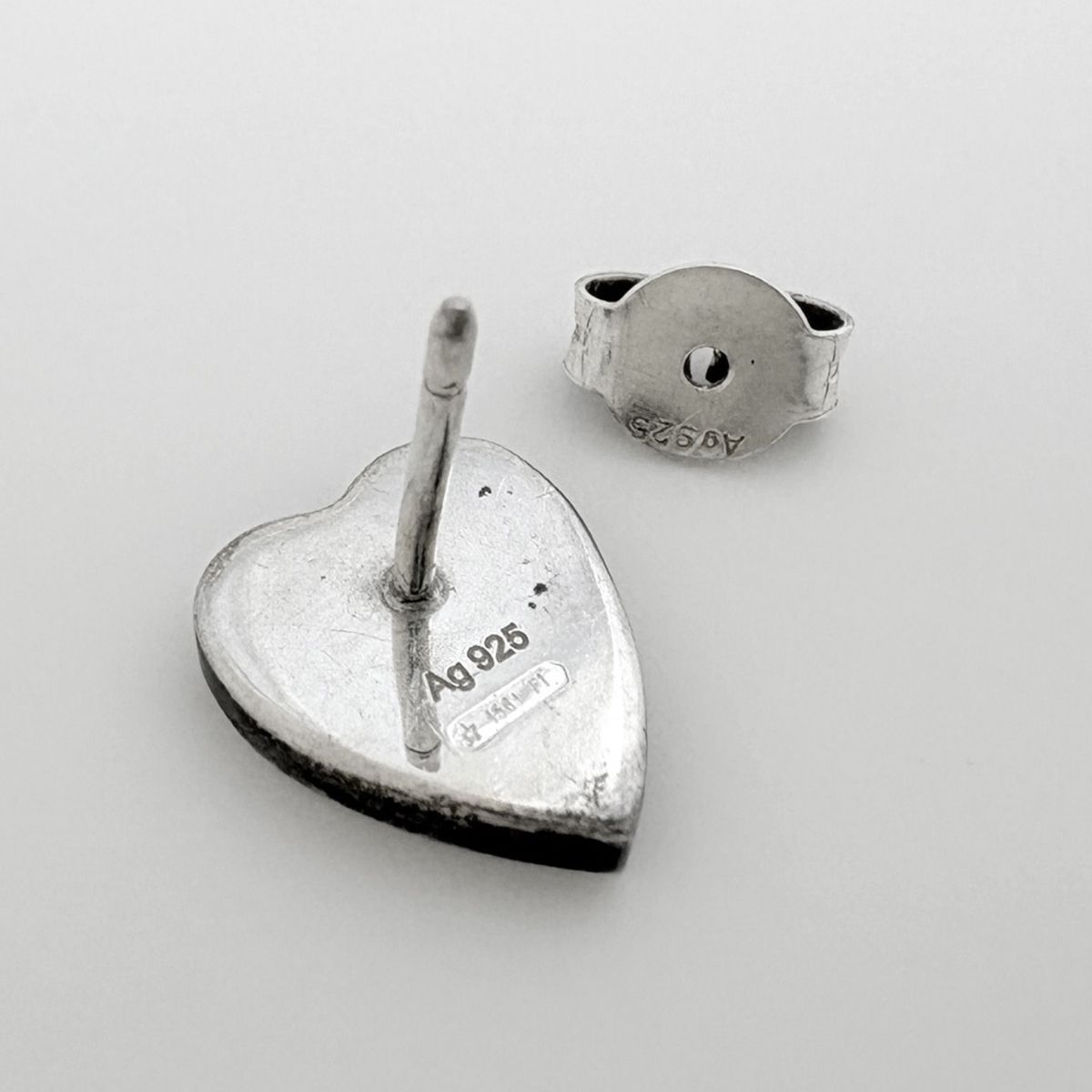 Gucci Logo Earrings Heart Motif 925 Sterling Silver — view 3
