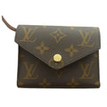 Louis Vuitton Portefeuille Victorine Monogram Trifold Wallet Compact Canvas