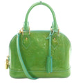 Louis Vuitton Vernis Alma Monogram PM Satchel 2-Way Hand Shoulder Logo Embossed