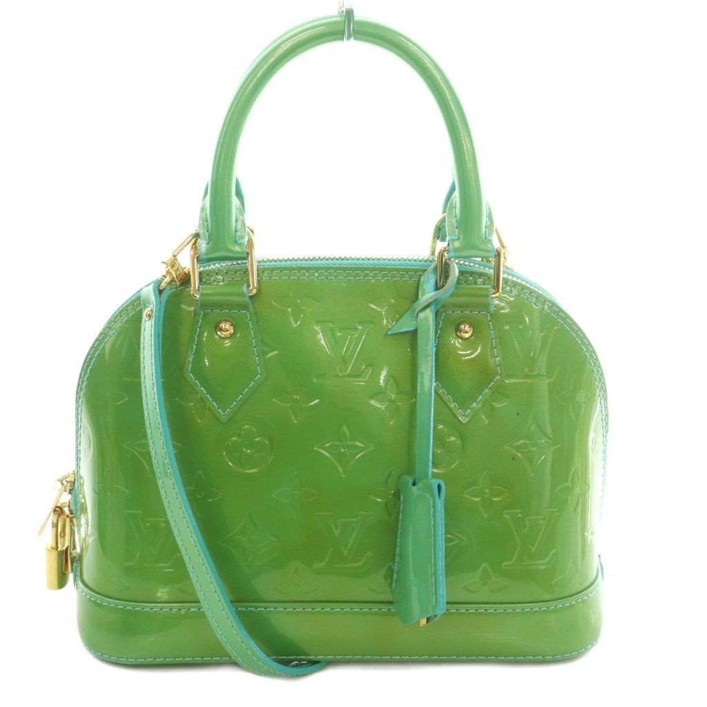 Louis Vuitton Vernis Alma Monogram PM Satchel 2-Way Hand Shoulder Logo Embossed