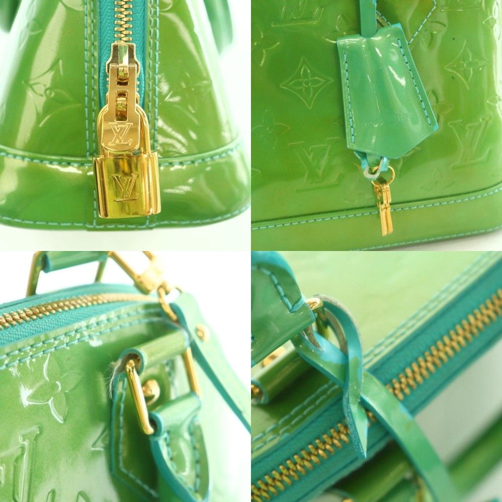 Louis Vuitton Vernis Alma Monogram PM Satchel 2-Way Hand Shoulder Logo Embossed — view 9