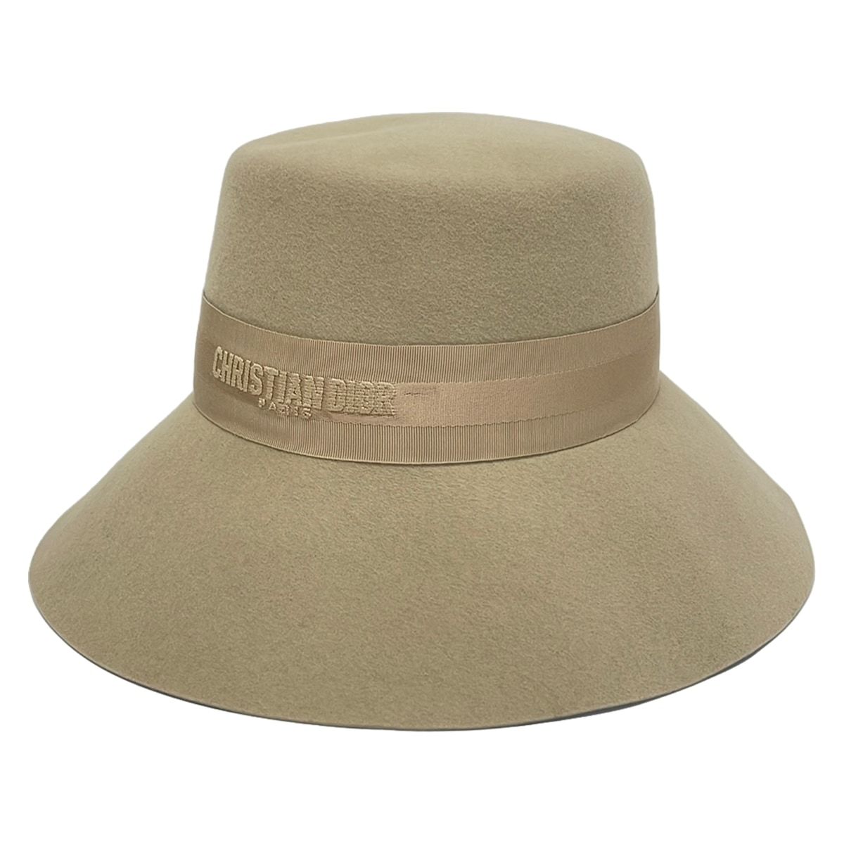 Dior Hat 56 D-bobby Wide Brim Beige Rabbit
