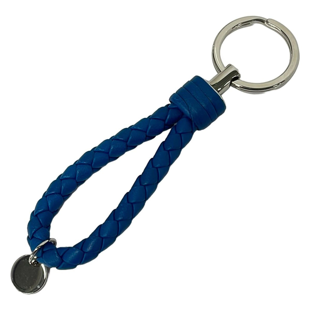 Bottega Veneta Key Holder Blue Leather — view 2