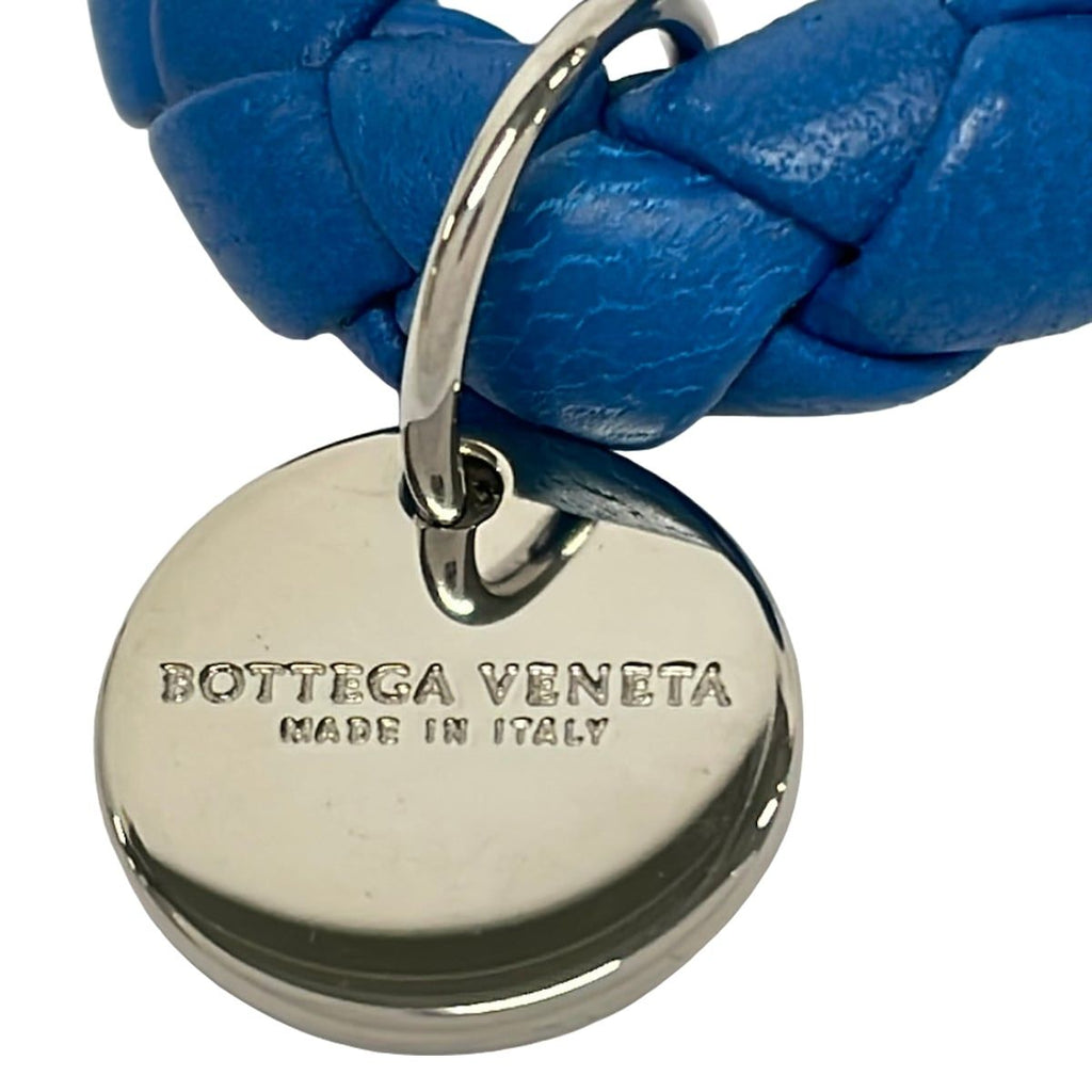 Bottega Veneta Key Holder Blue Leather — view 4