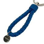 Bottega Veneta Key Holder Blue Leather — view 3