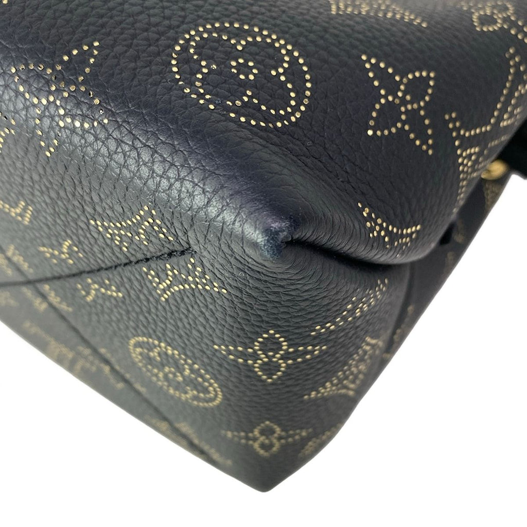 Louis Vuitton Handbag Mahina Picobella Noir Gold Chain Handle Leather Cowhide — view 7