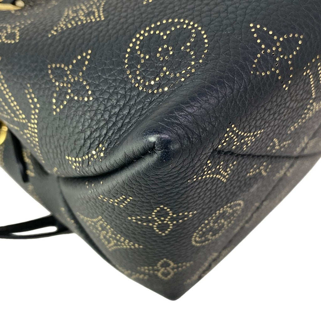 Louis Vuitton Handbag Mahina Picobella Noir Gold Chain Handle Leather Cowhide — view 6