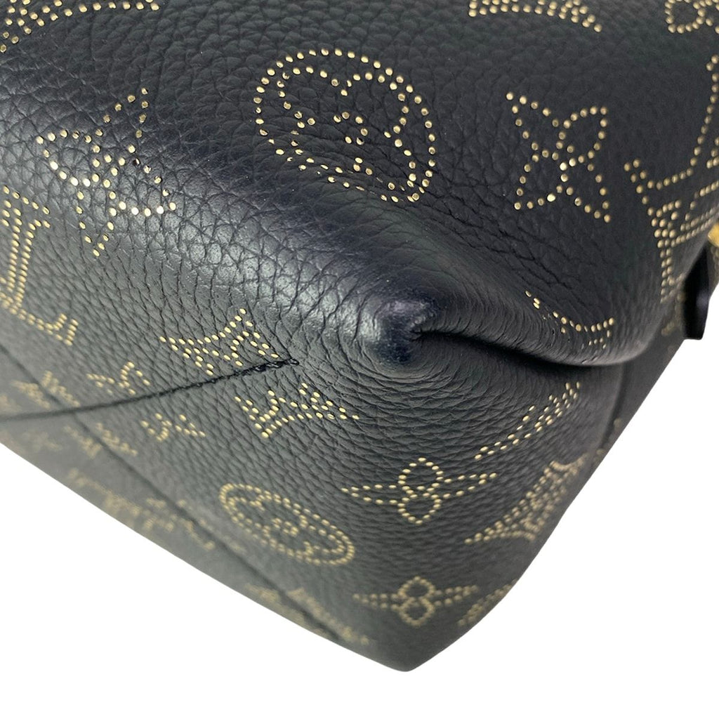 Louis Vuitton Handbag Mahina Picobella Noir Gold Chain Handle Leather Cowhide — view 9