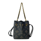 Louis Vuitton Handbag Mahina Picobella Noir Gold Chain Handle Leather Cowhide — view 3