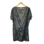 Hermes Dress 40 M Dark Gray Dark Green Brown