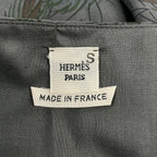 Hermes Dress 40 M Dark Gray Dark Green Brown — view 3