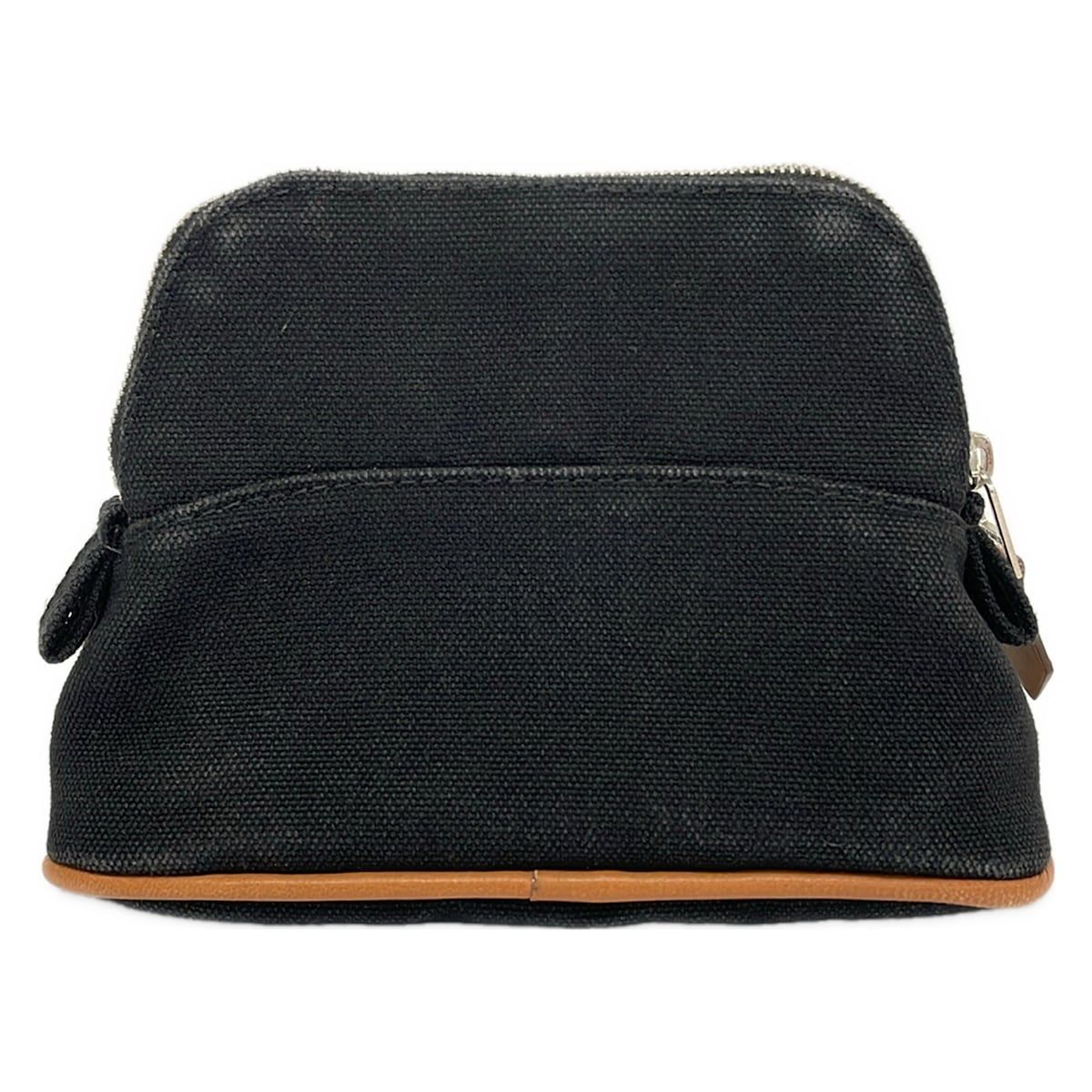 Hermes Pouch Black Brown Leather — view 2