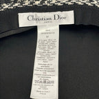 Dior Hat 57 Black White Beret Houndstooth Pattern Wool Silk — view 5