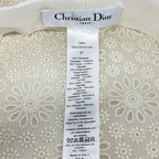 Dior Hat 57 Ivory Beret Lace Cotton — view 5
