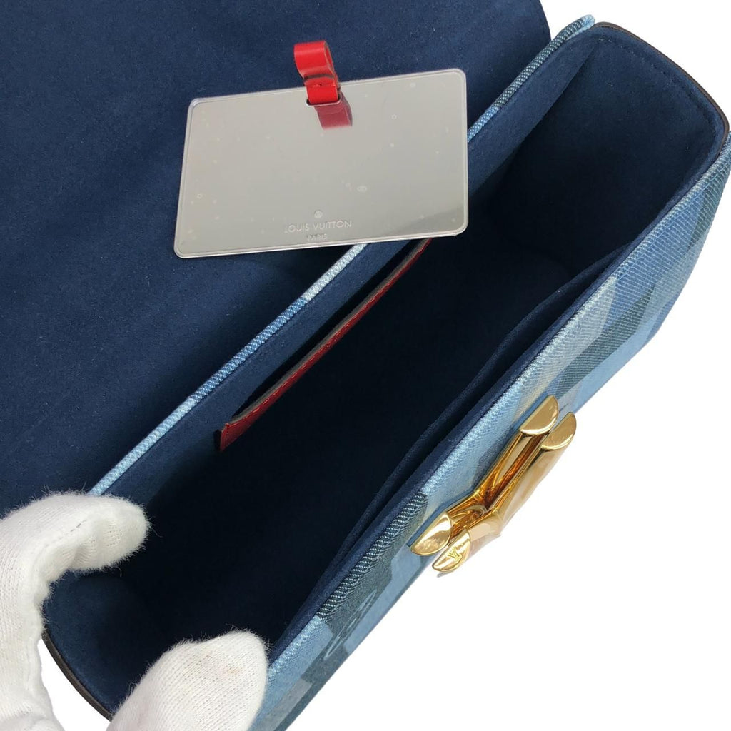 Louis Vuitton Denim Monogram Twist MM Shoulder — view 6