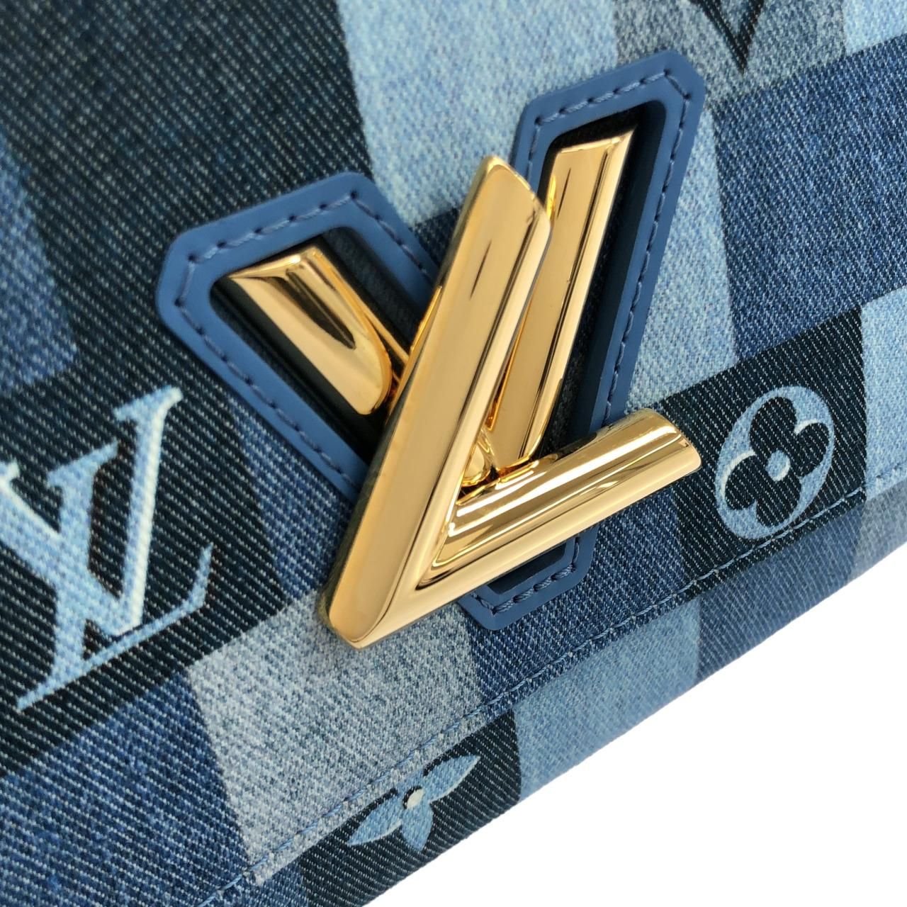 Louis Vuitton Denim Monogram Twist MM Shoulder — view 4