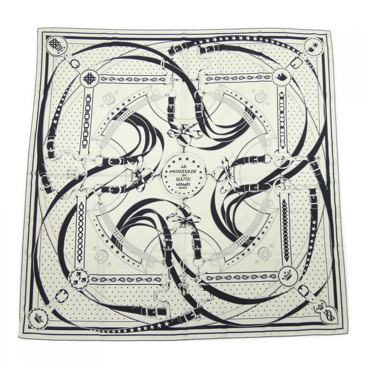 Hermes la Rpromenade du Matin Carre Double Face 140 Shawl Scarf