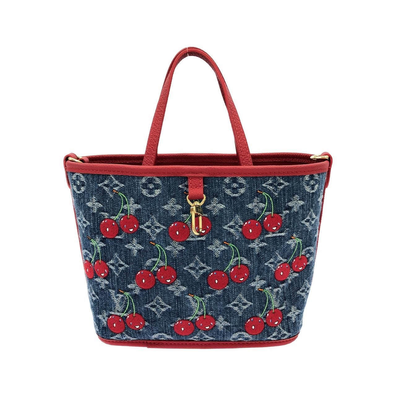 Louis Vuitton Monogram Cherry Denim Neverfull Inside Out BB — view 2