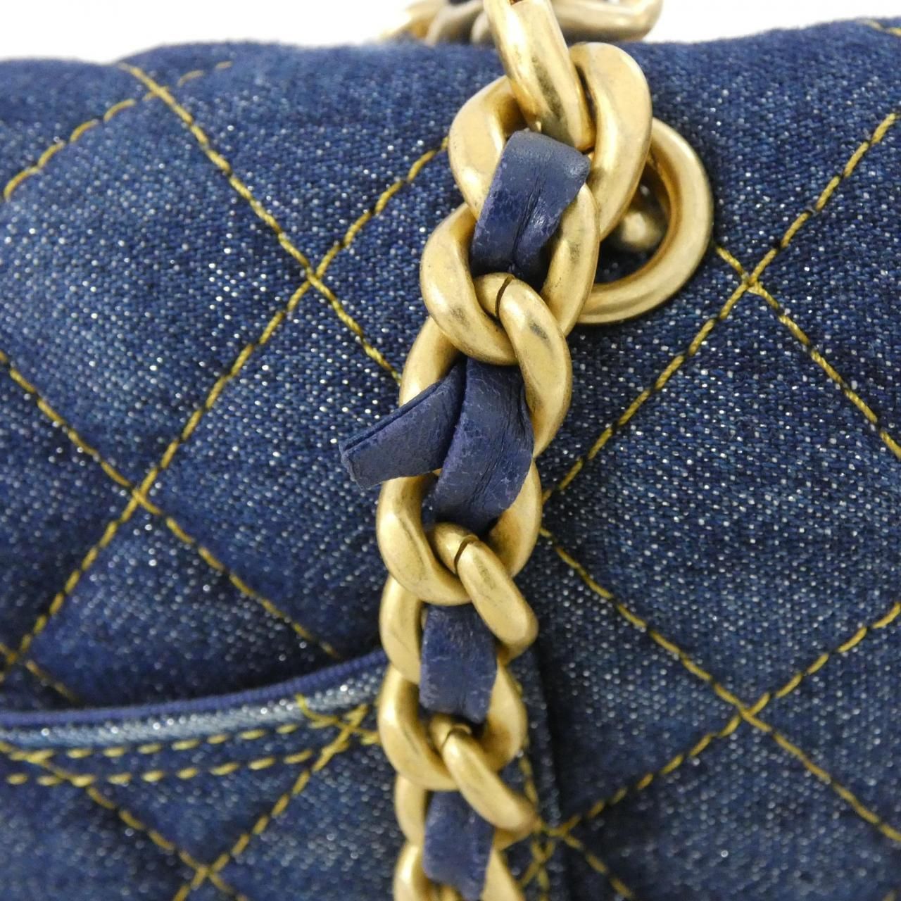 Chanel Bag Handbag Blue — view 7