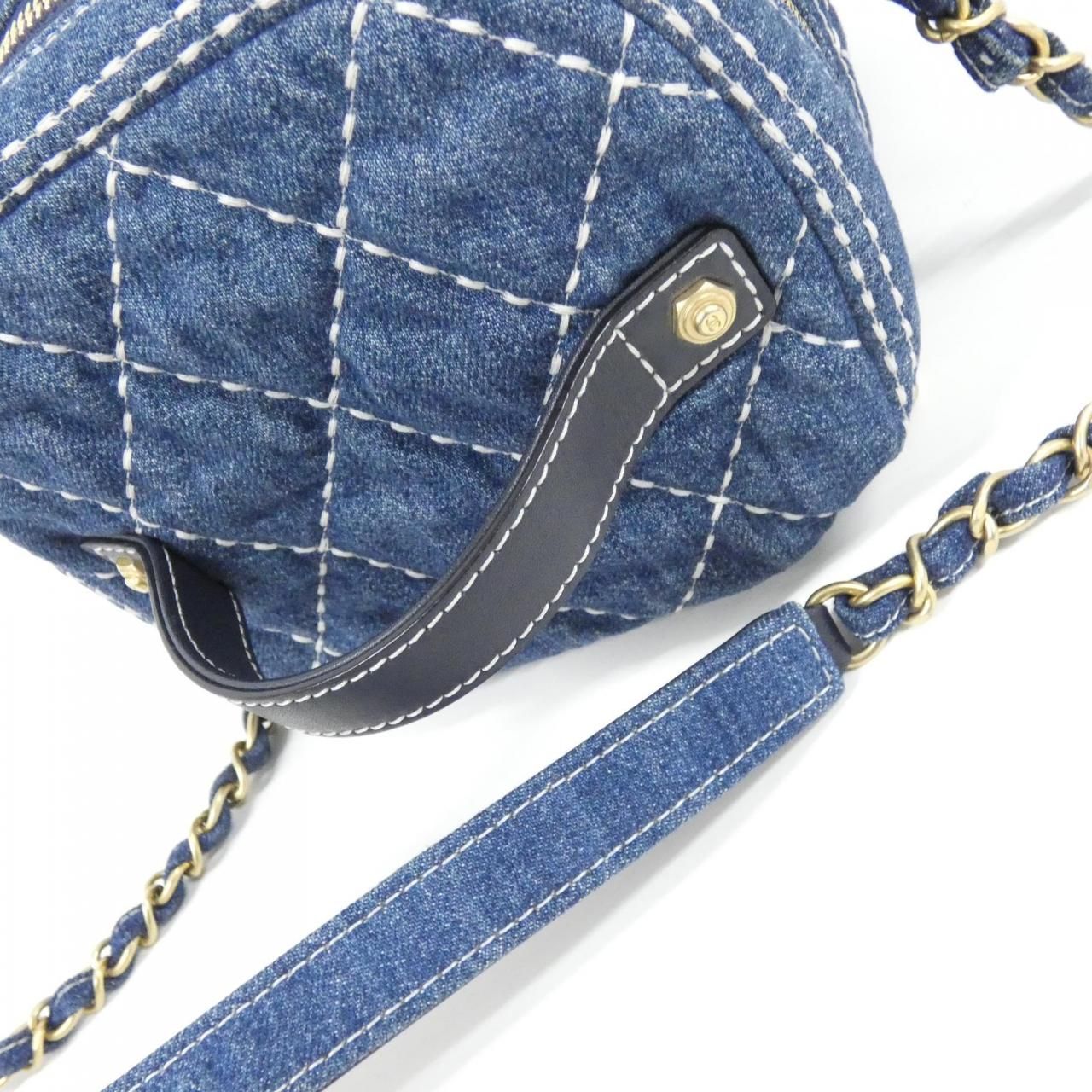 Chanel Bag Handbag Blue — view 8