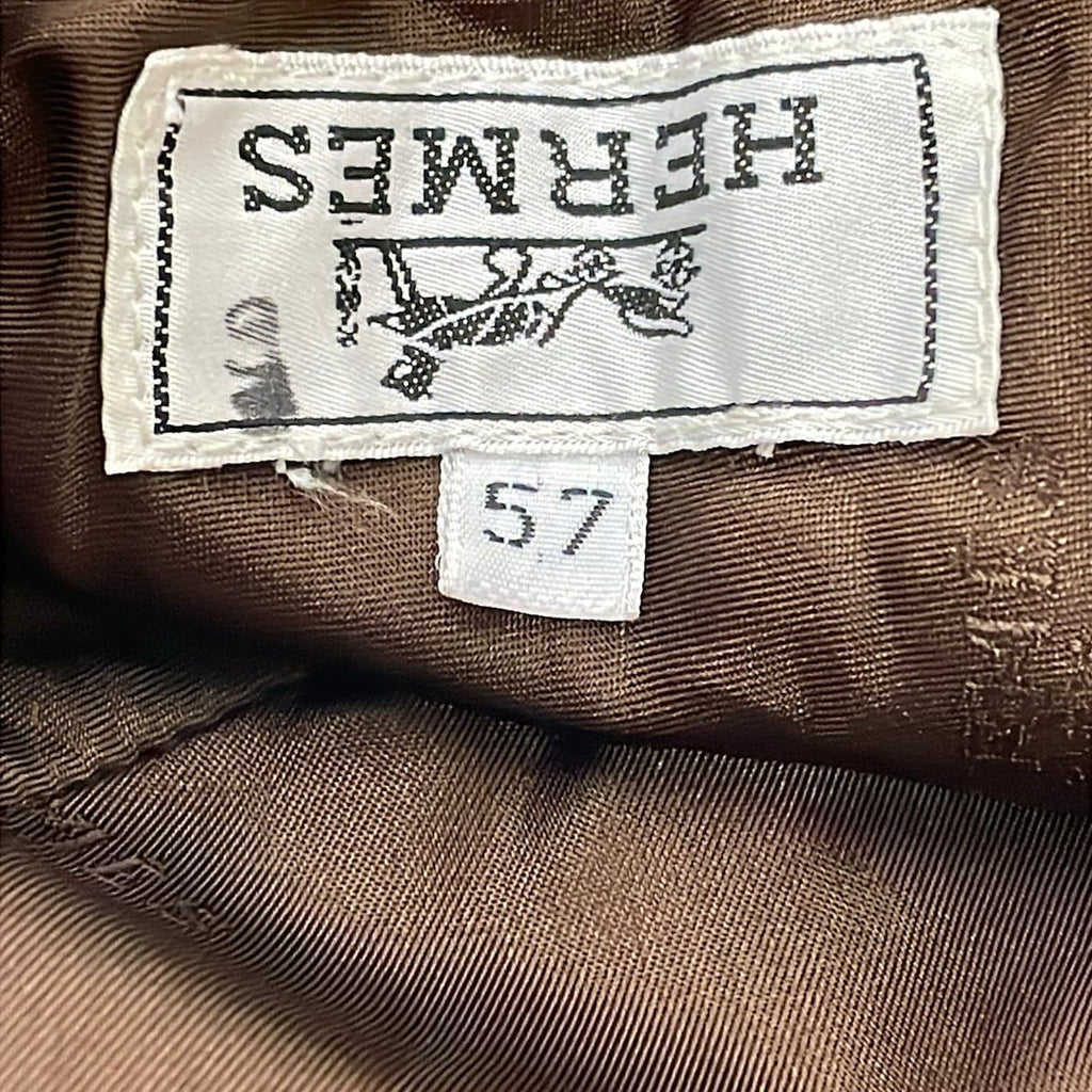 Hermes Hat 57 Brown Beige Bucket — view 6