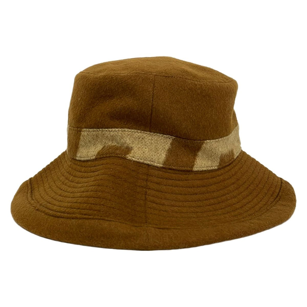 Hermes Hat 57 Brown Beige Bucket — view 2