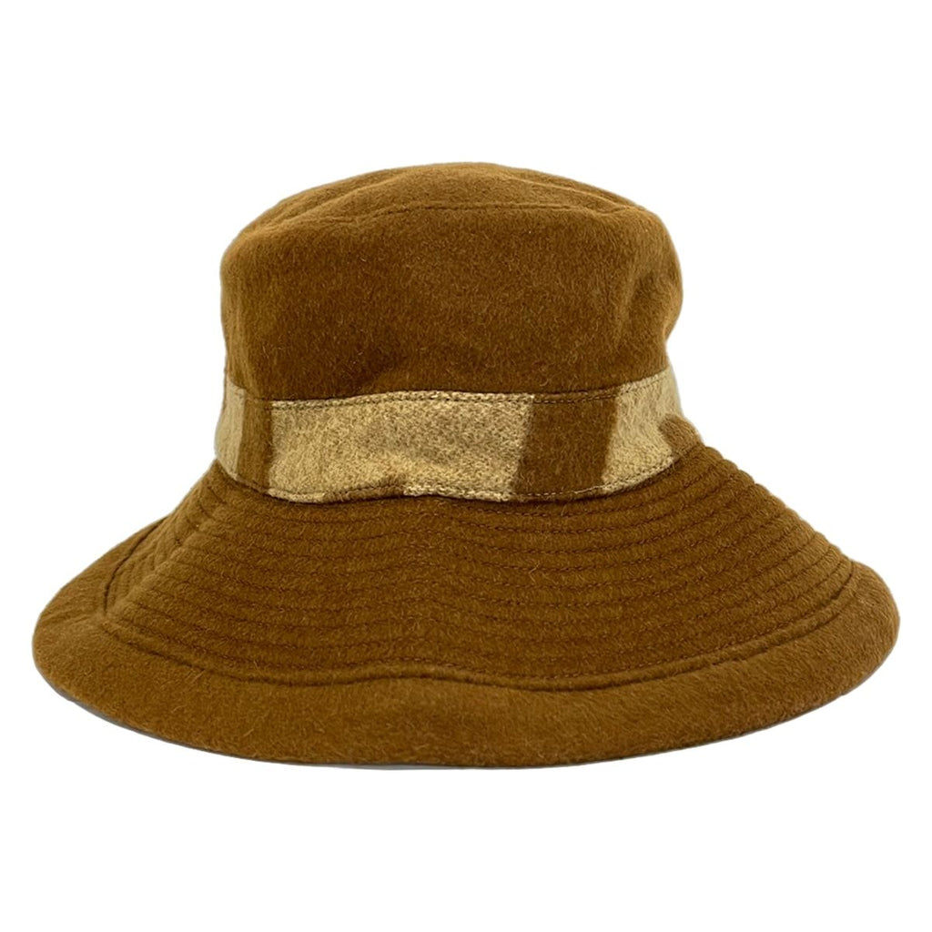 Hermes Hat 57 Brown Beige Bucket — view 3